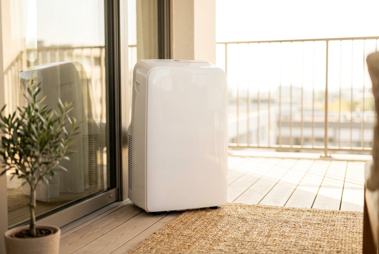 ¿Mejora la refrigeración de la vivienda colocar el aire acondicionado portátil en el balcón?