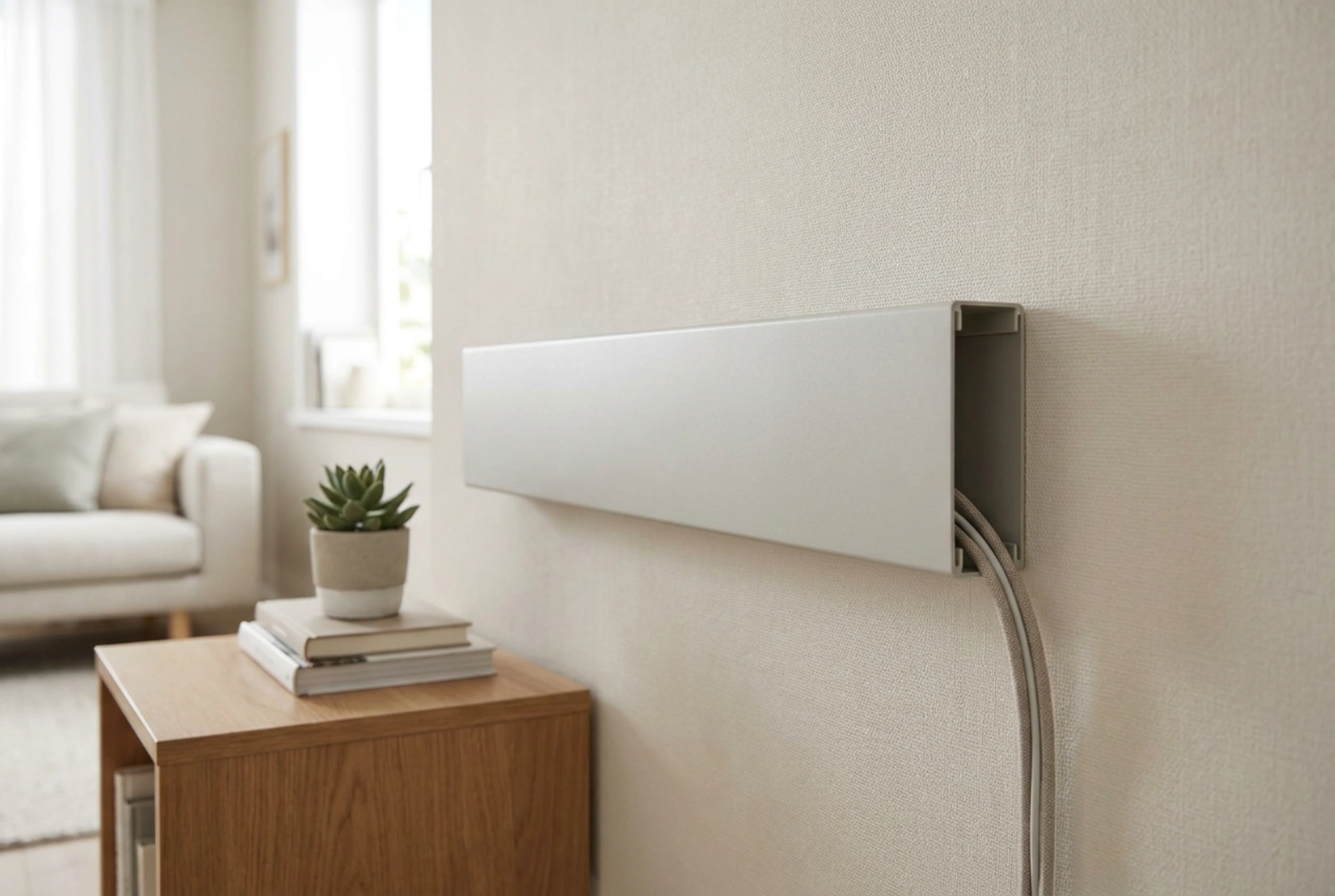 Cómo elegir la canaleta para cables de TV según el color de la pared