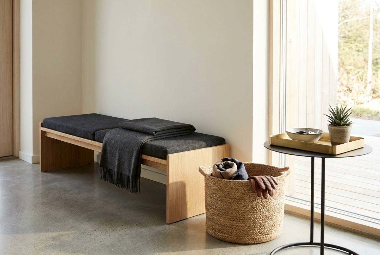 Cómo dividir un conjunto de muebles con asiento en zonas de entrada