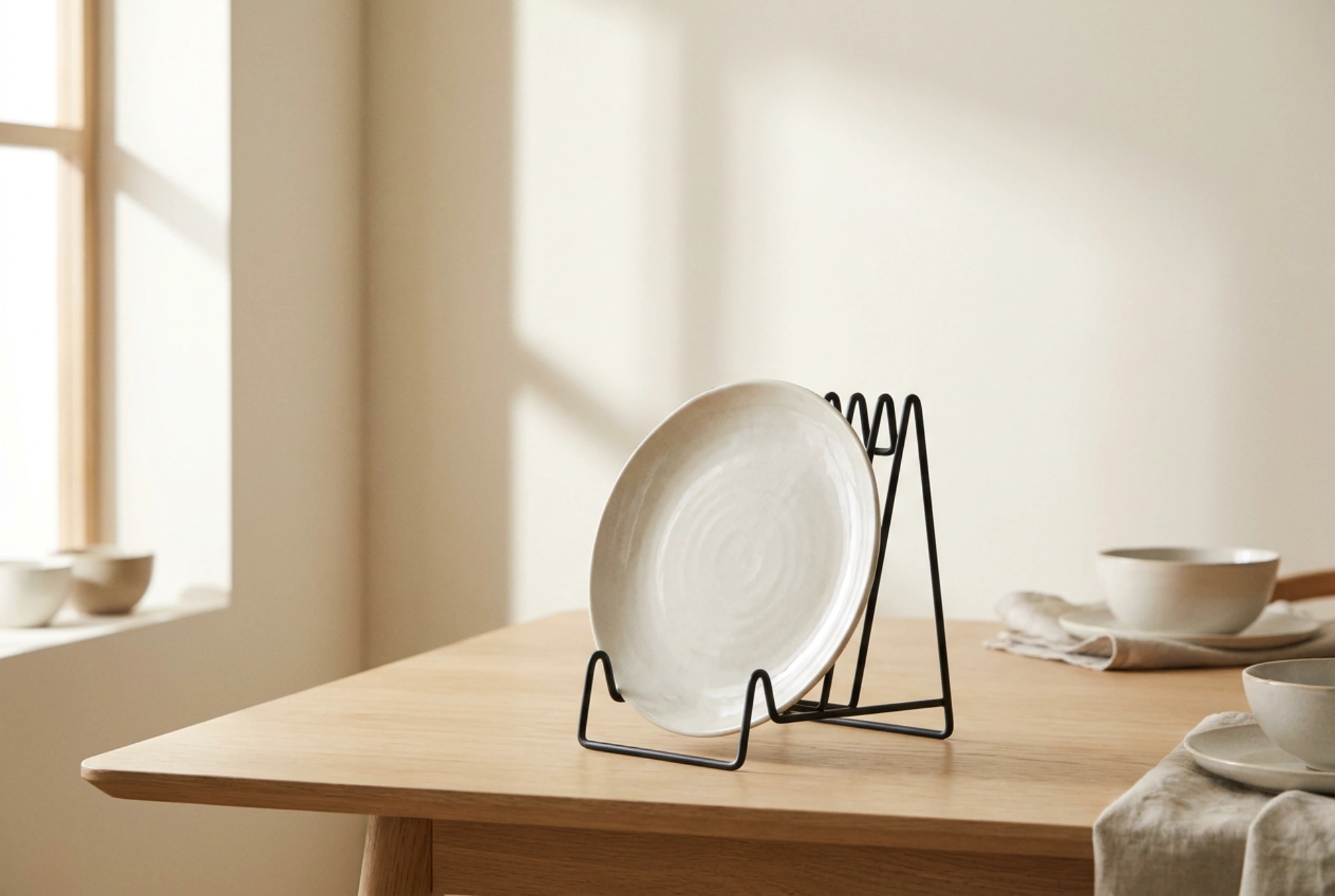 Cómo exponer platos decorativos en un soporte de forma segura