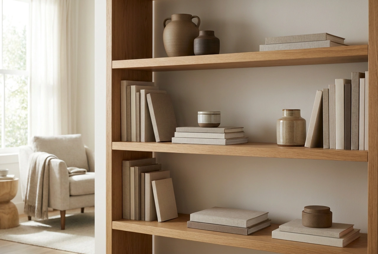 Estanterías de madera maciza: reglas para distribuir objetos pesados
