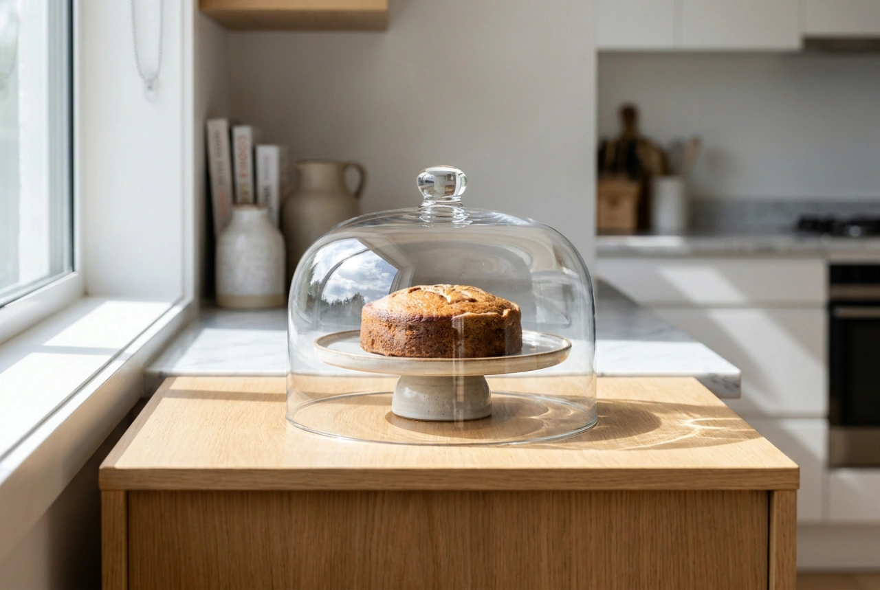 Cómo mantener el orden y la limpieza de un soporte para tartas con campana de cristal