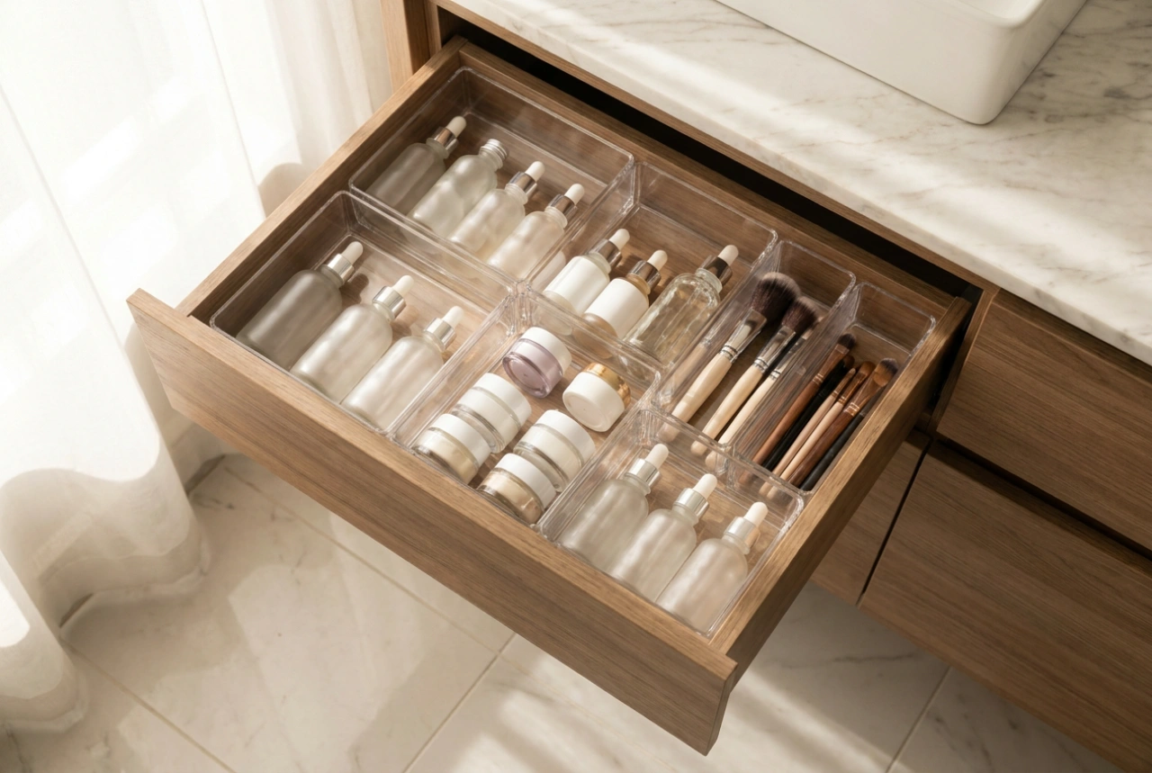 Organizador de cosméticos para cajones: la clave para mañanas sin esperas