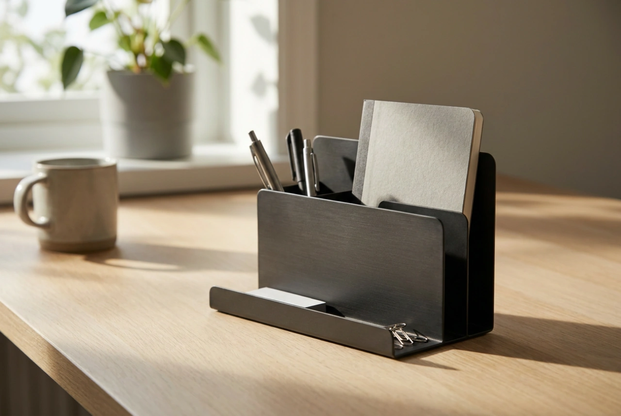 Cómo utilizar un organizador de escritorio metálico sin crear desorden visual