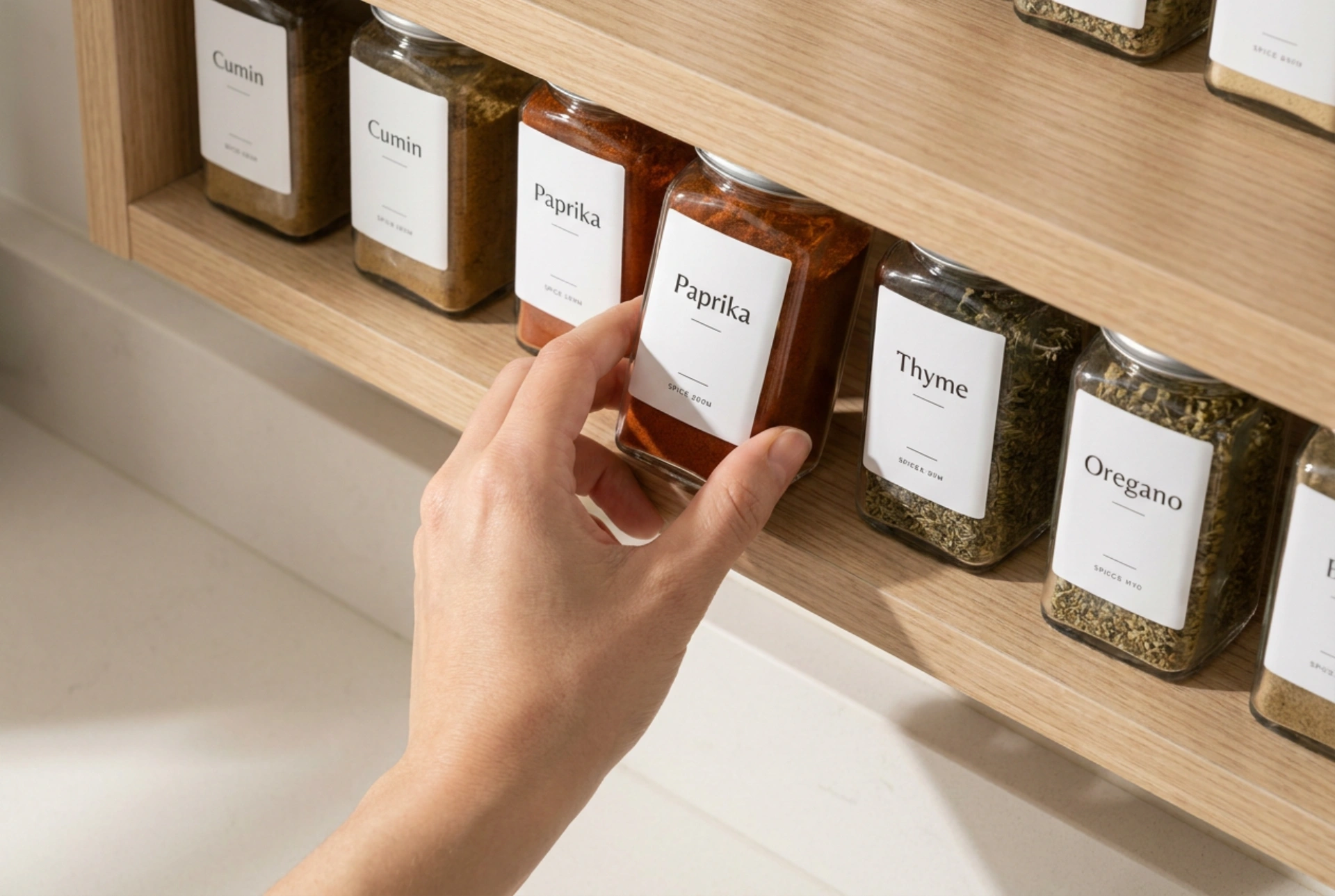 Etiquetas para tarros de especias: cómo organizar y localizar tus aromas al instante
