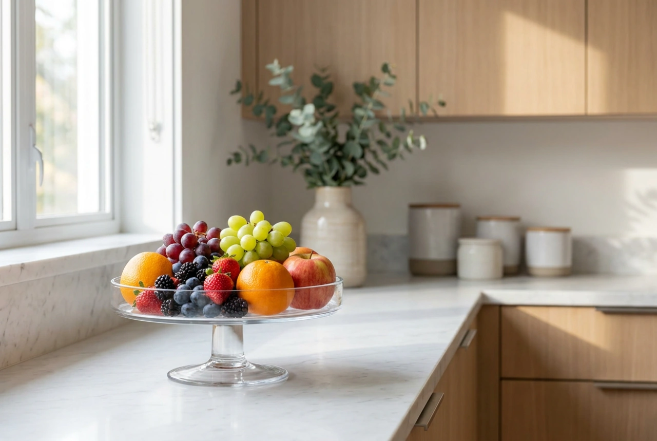 Cómo colocar las frutas en un frutero de vidrio para que duren más tiempo