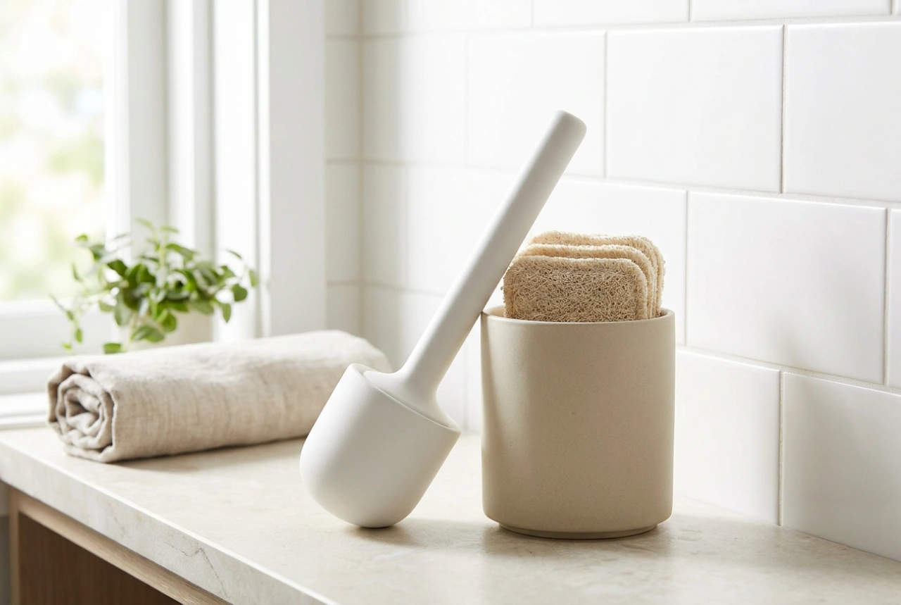 Cómo usar una escobilla de baño con cabezales intercambiables
