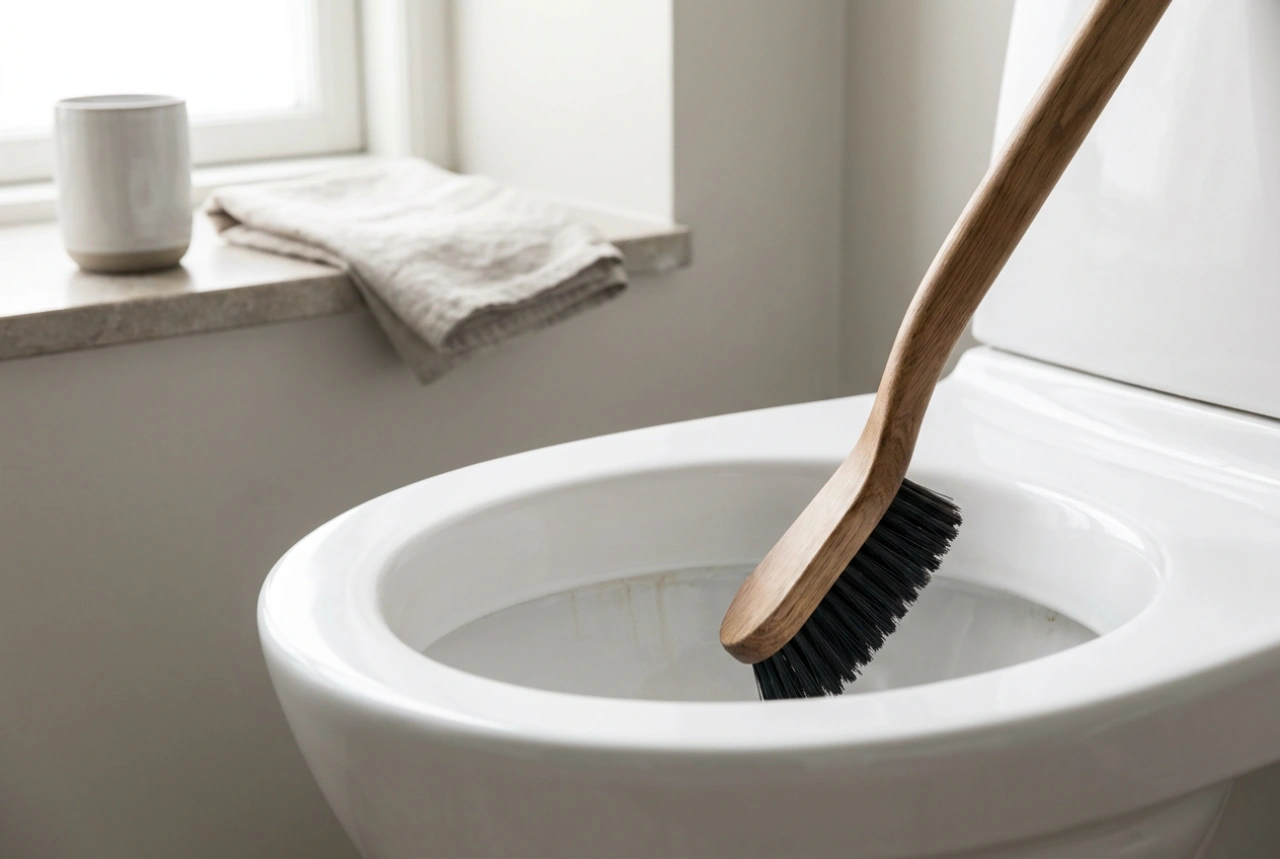 Cómo usar la escobilla de baño contra la acumulación de sarro
