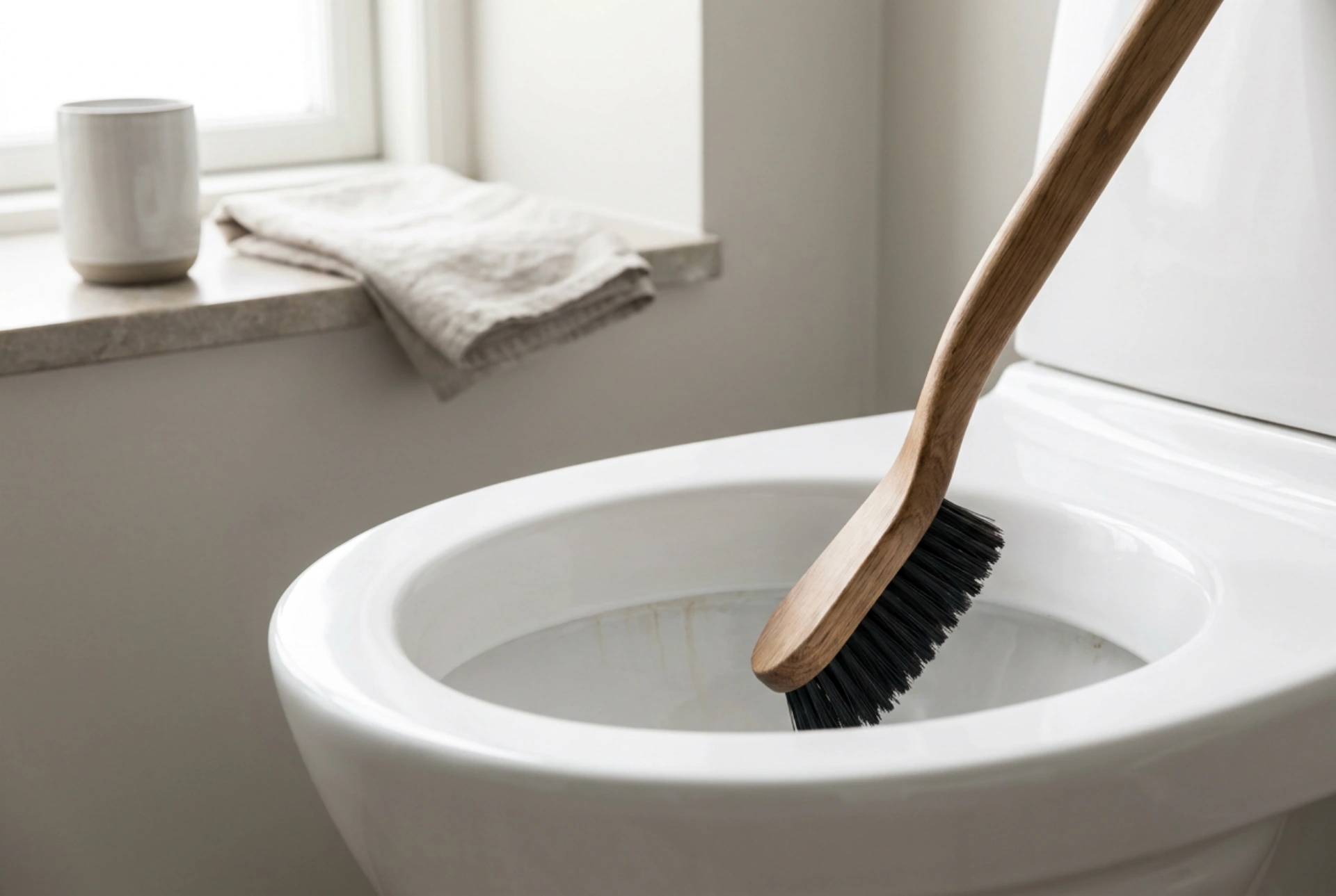 Cómo usar la escobilla de baño contra la acumulación de sarro