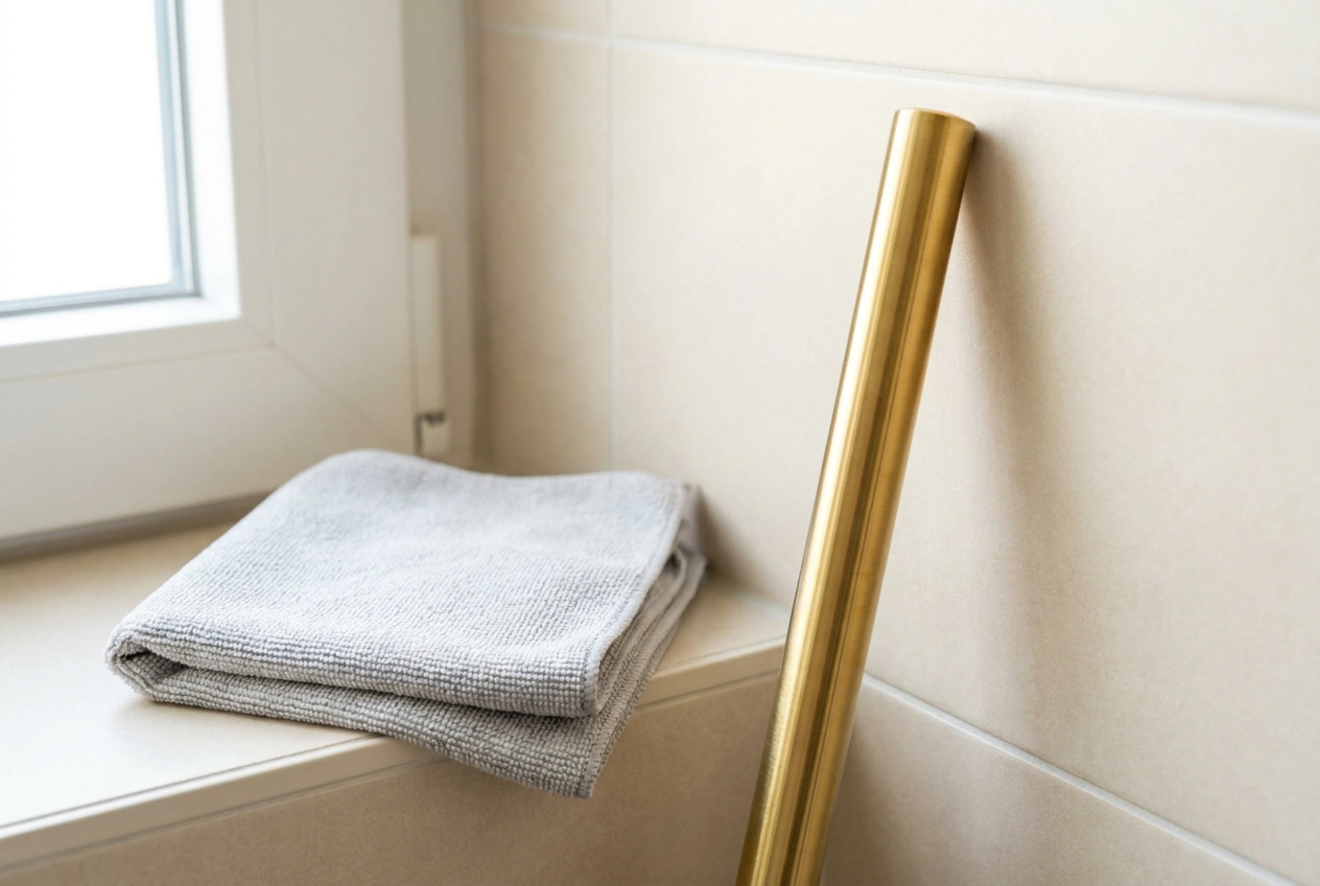 Cómo limpiar una escobilla de baño dorada sin perder su brillo