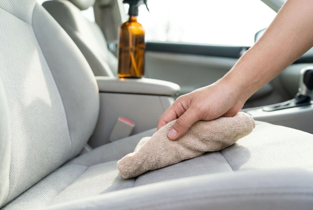 Cómo usar el limpiador de tapicería de coche sin dejar manchas de agua