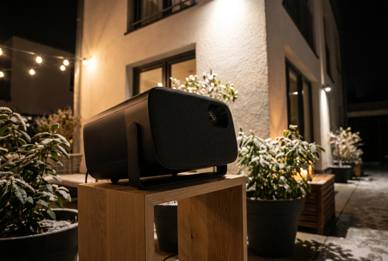 Cómo instalar un proyector navideño a una distancia óptima y segura