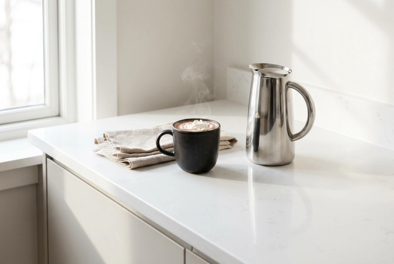 Limpieza de la cafetera tras preparar café con chocolate y leche