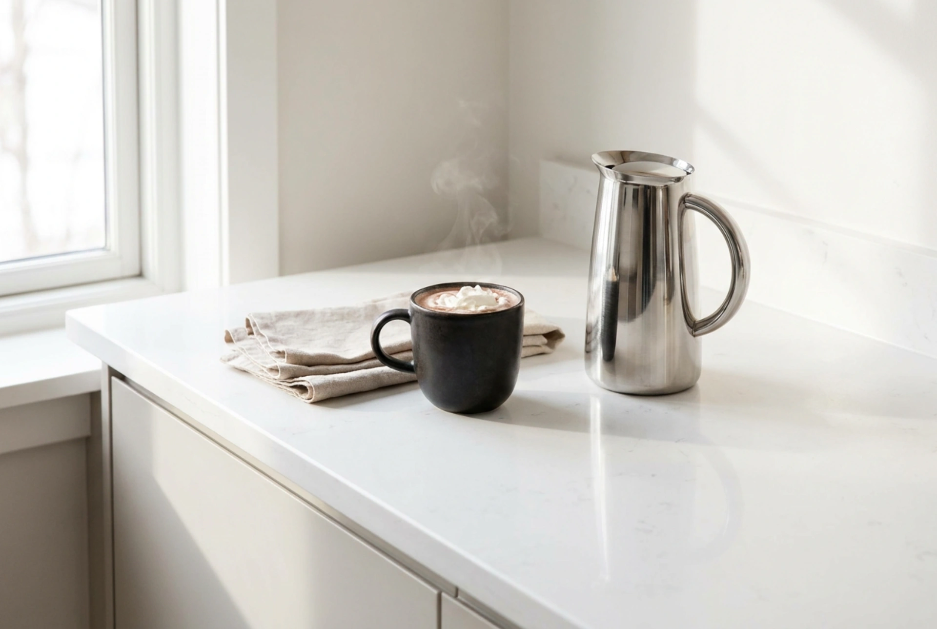 Limpieza de la cafetera tras preparar café con chocolate y leche