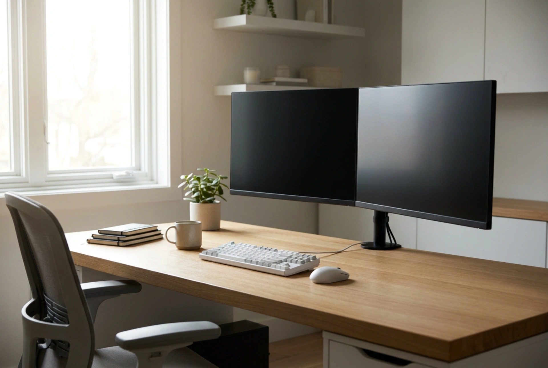 Cómo ajustar un soporte de doble monitor para trabajar con comodidad