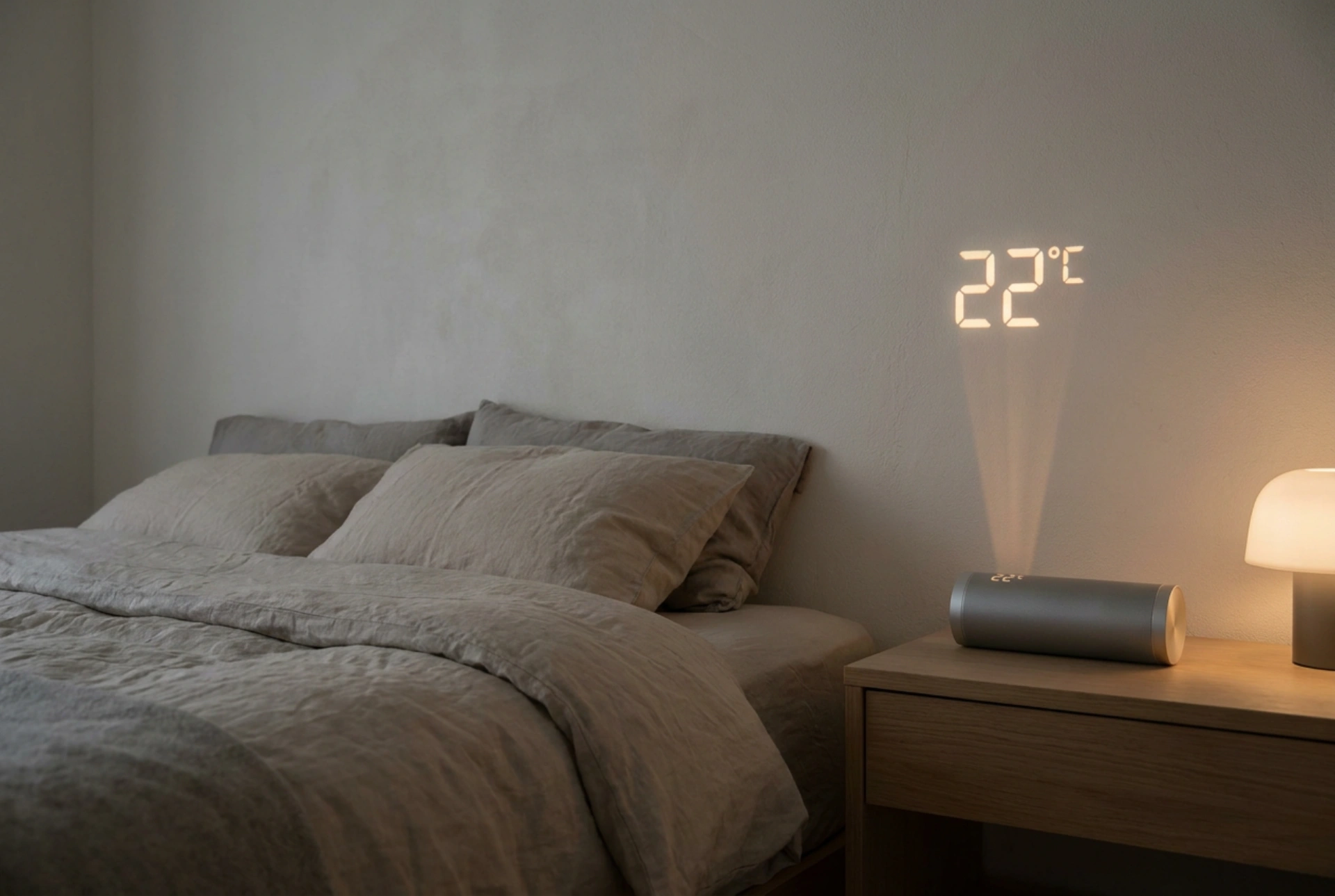 Cómo usar una estación meteorológica con proyector en el dormitorio
