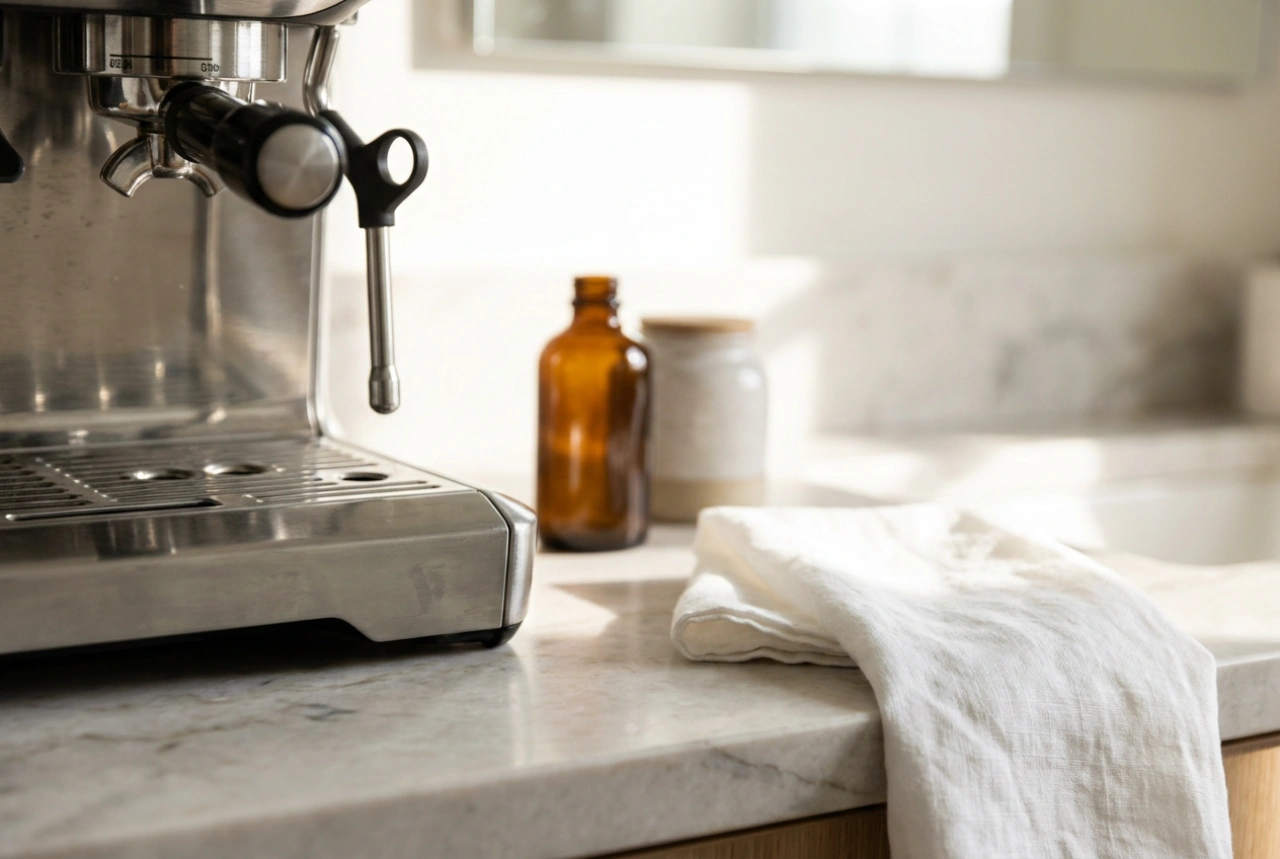 Lista diaria de limpieza para la cafetera espresso profesional