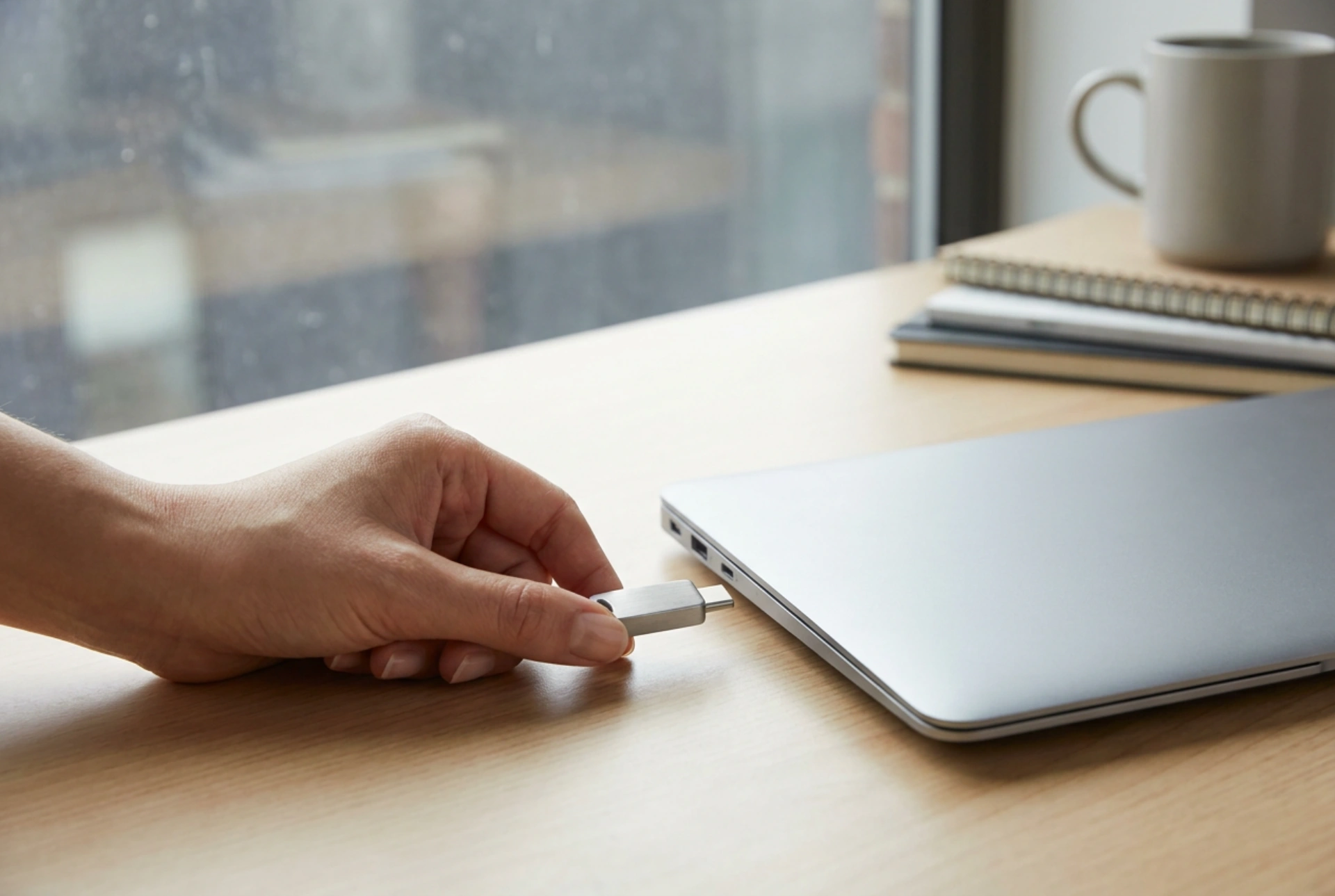 Cómo usar una memoria USB-C miniatura para la transferencia de archivos