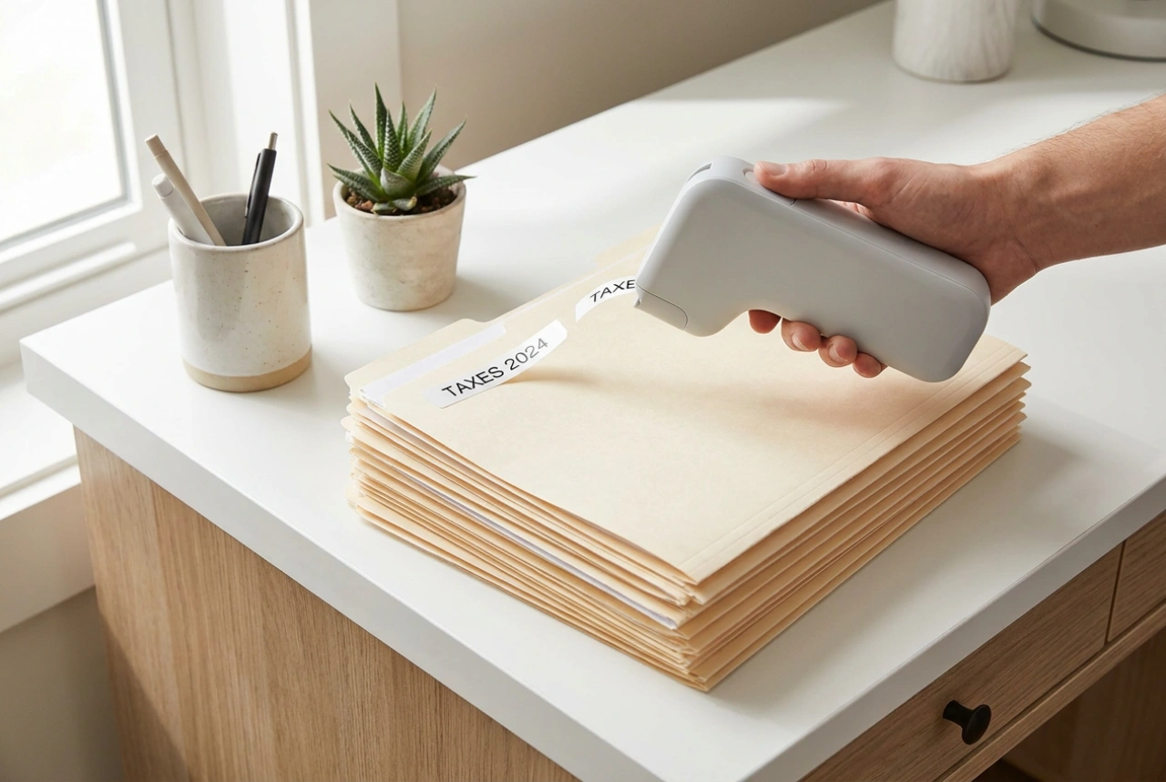 Cómo utilizar una etiquetadora para organizar los documentos del hogar