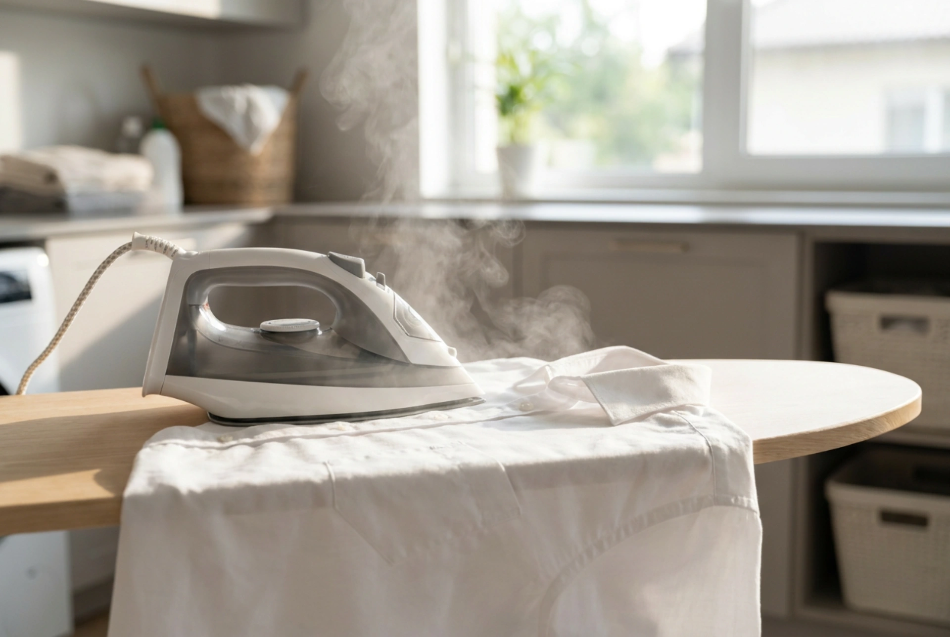 Plancha con generador de vapor y el método para planchar camisas rápidamente