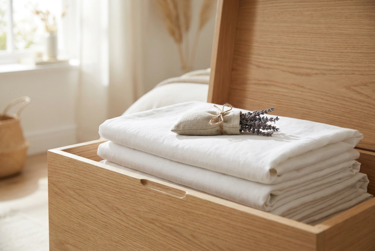 Cómo almacenar la ropa de cama en contenedores sin que acumule malos olores