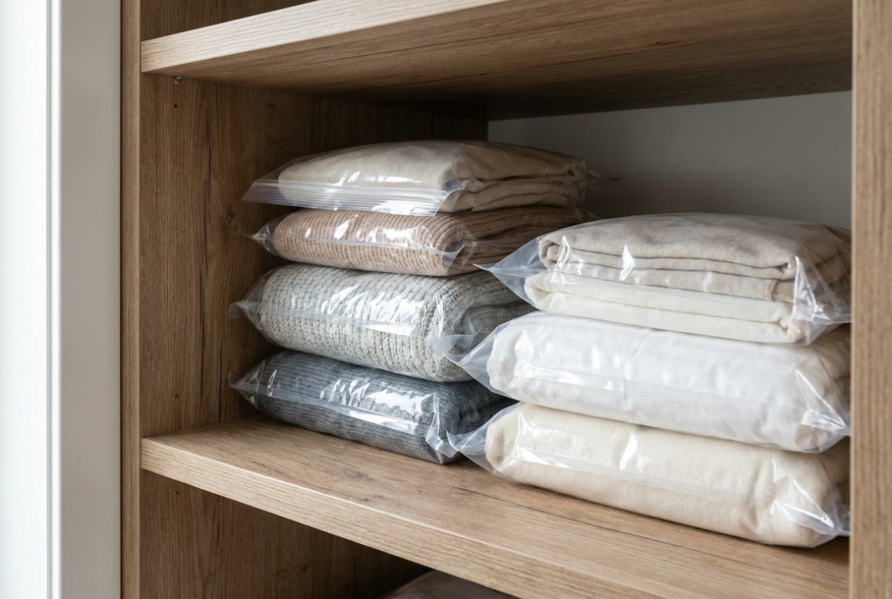 Cómo usar bolsas de sellado hermético para organizar la ropa en el armario