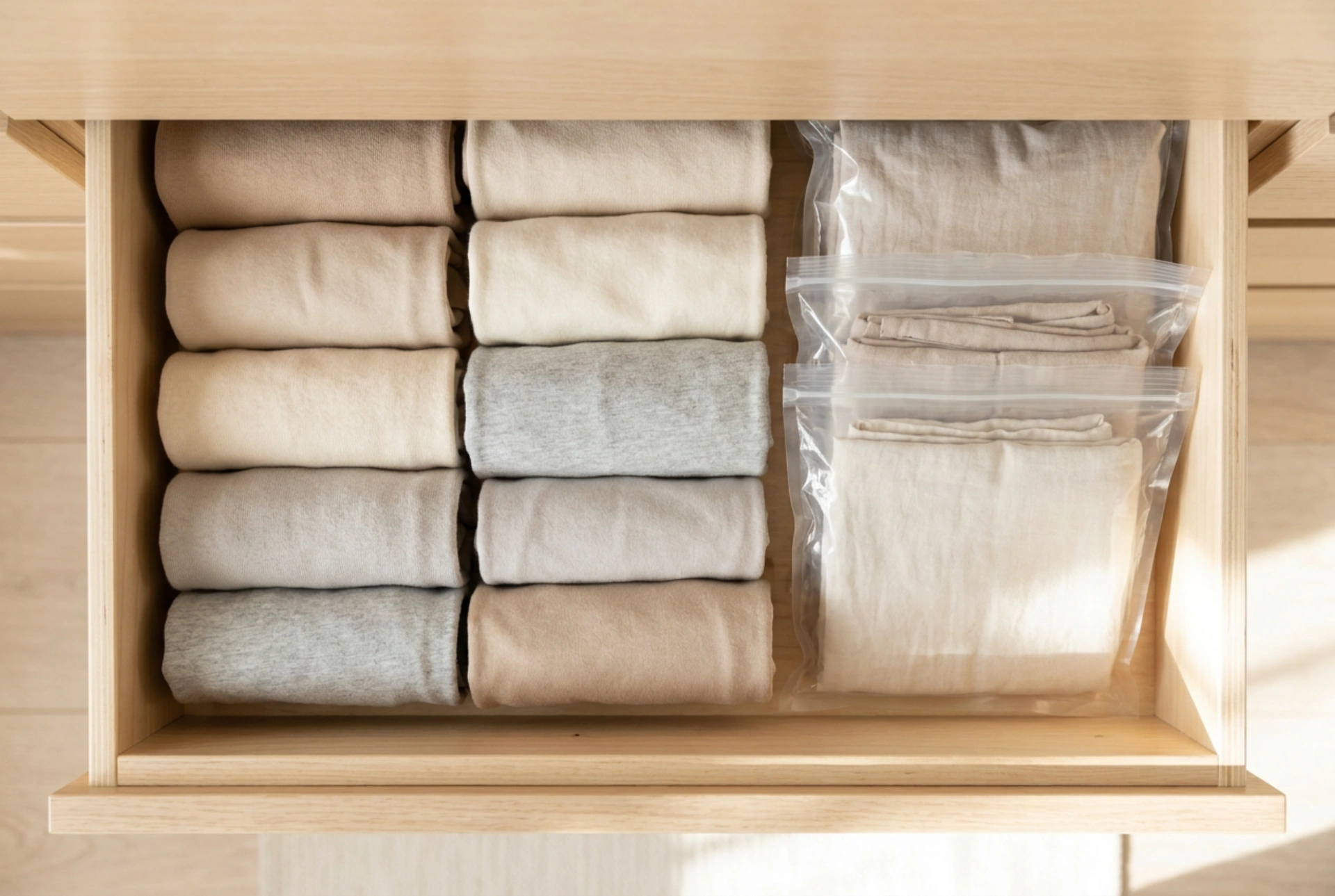Cómo doblar la ropa para bolsas de almacenamiento y optimizar el espacio
