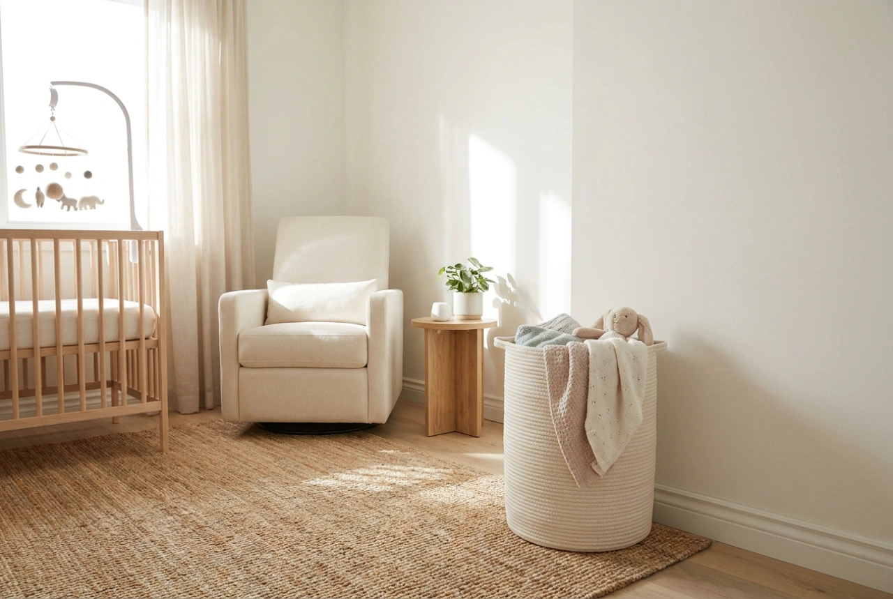 Cómo el cesto de ropa en la habitación infantil enseña hábitos de orden