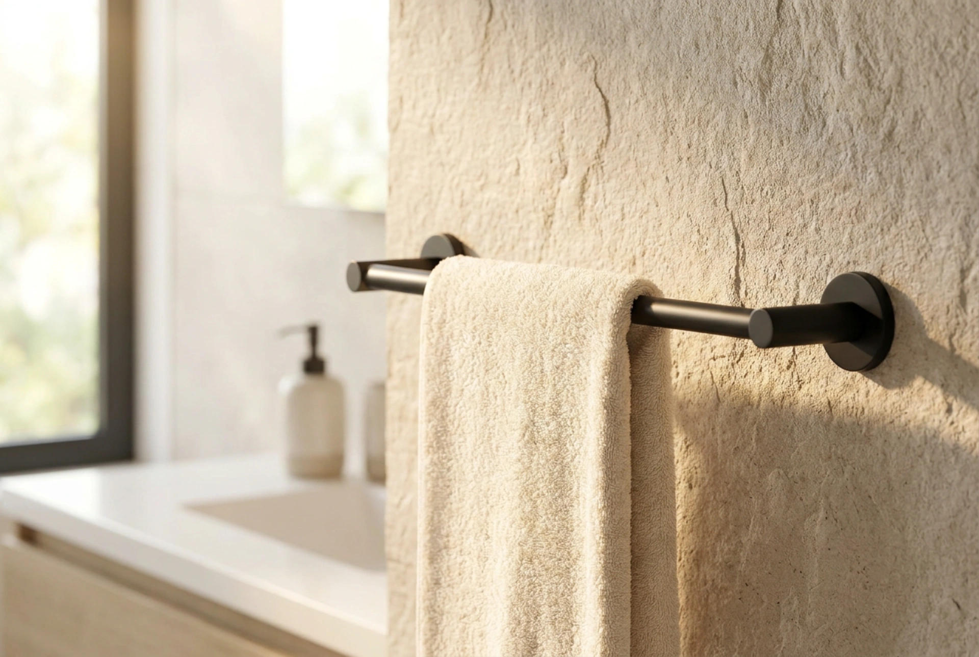 Soporte para toallas de baño: dónde colocarlo para que sea cómodo después de lavarse las manos