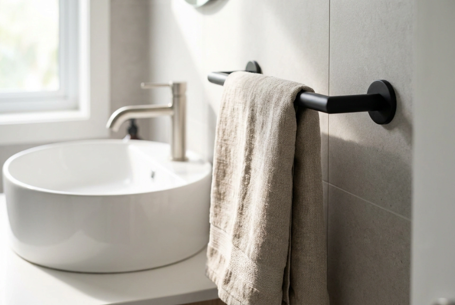 Cómo planificar la ubicación del toallero junto al lavabo