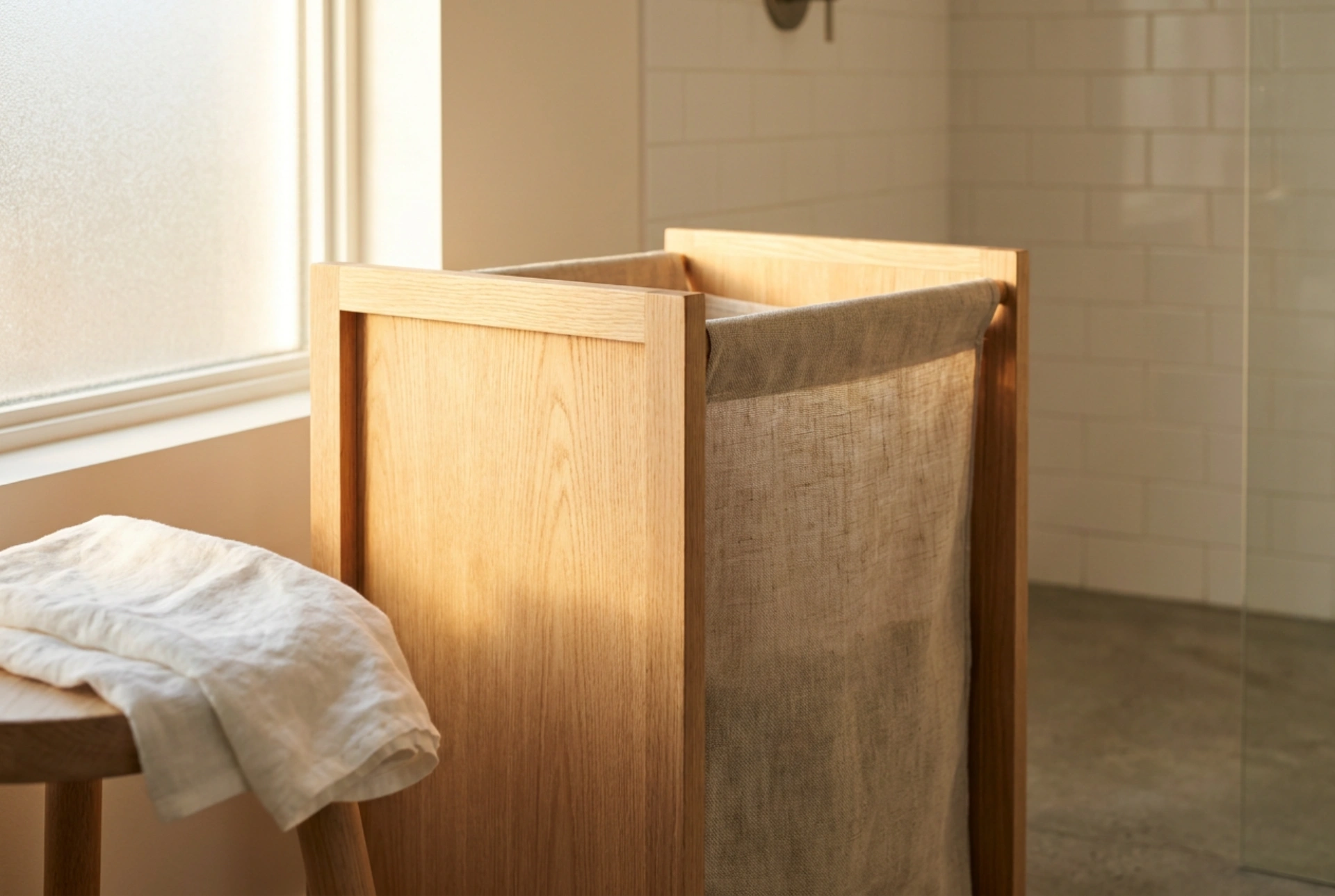 Cesto de madera para la ropa sucia: principios de protección contra la humedad