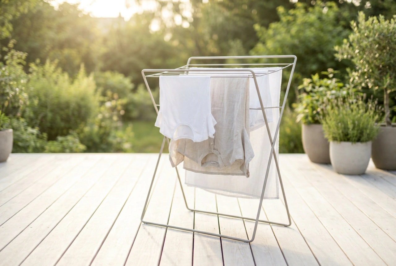 Tendedero de jardín: física y química para secar la ropa al aire libre de forma segura
