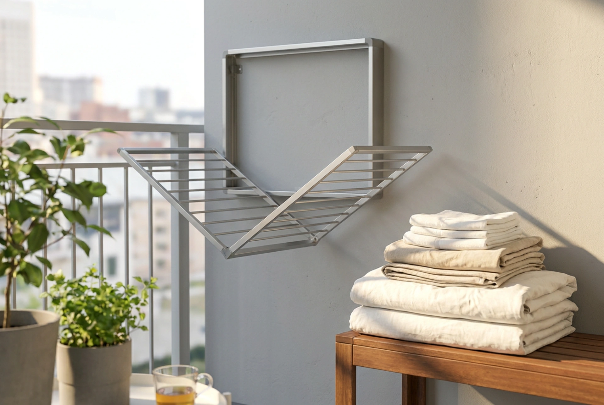 Tendedero colgante para balcón y cómo colgar la ropa de forma eficiente