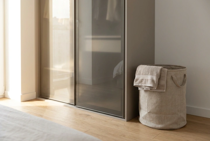 Armarios de puertas correderas con espejo: optimización y física del espacio en el dormitorio