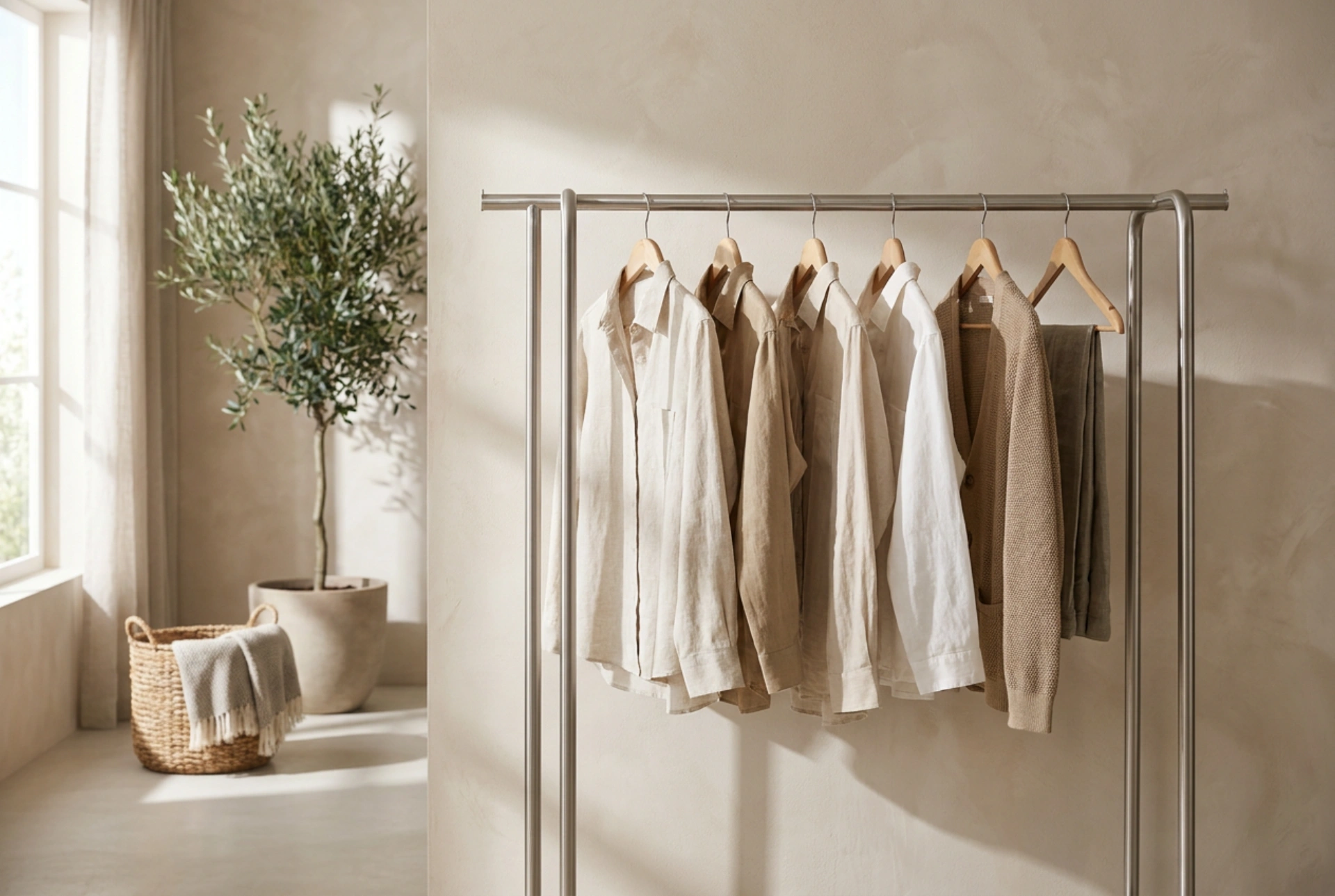 Cómo organizar un perchero de ropa en el dormitorio sin crear caos visual