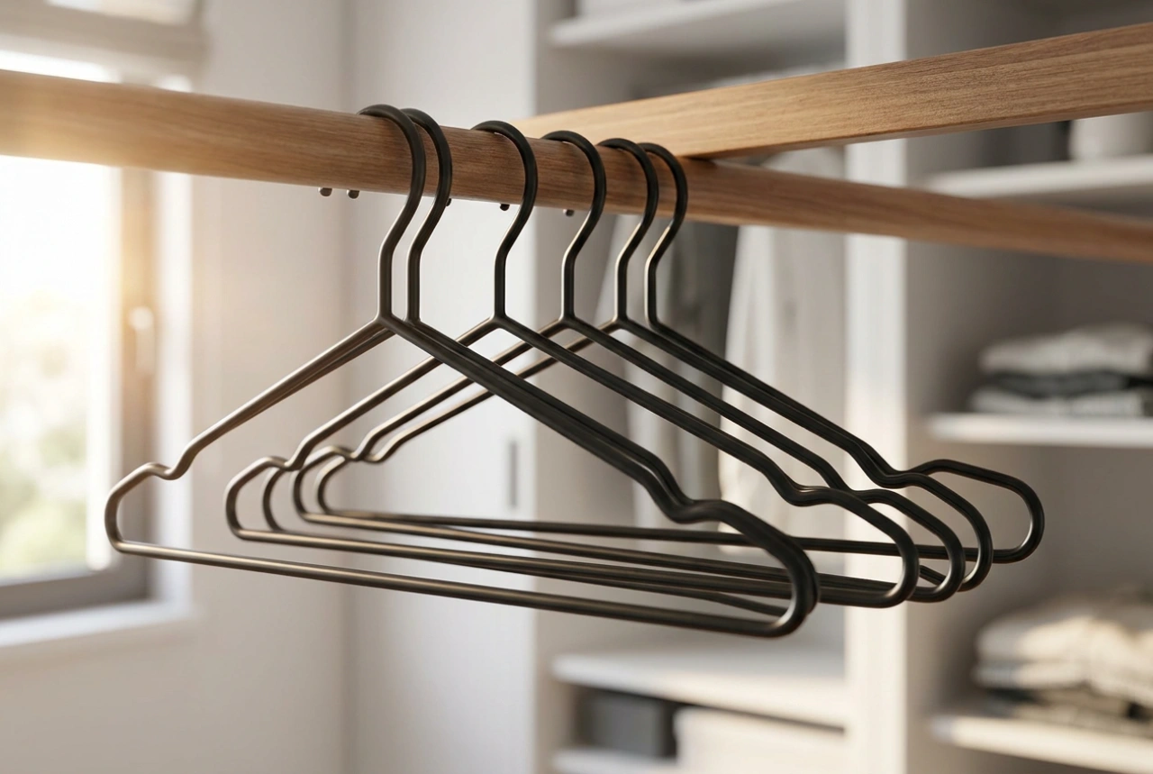 Cómo elegir perchas de metal para la ropa: criterios técnicos de materiales y resistencia