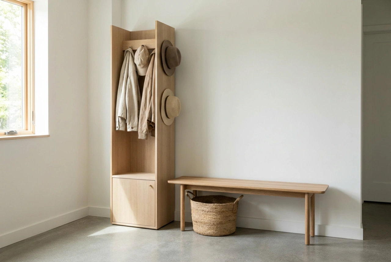 Cómo diseñar un vestidor pequeño en el recibidor sin perder comodidad