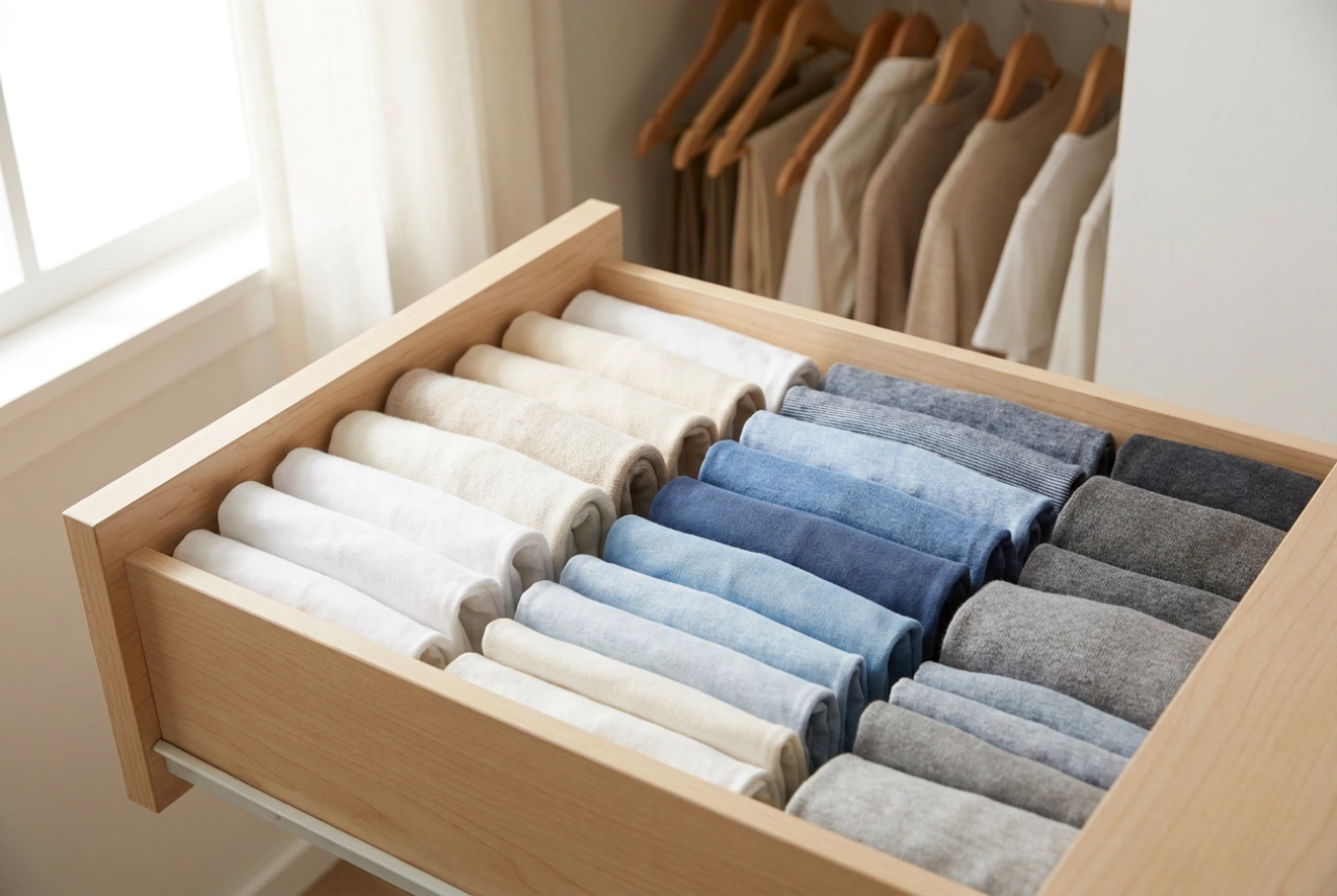 Cómo organizar la ropa entre el armario y la cómoda del dormitorio
