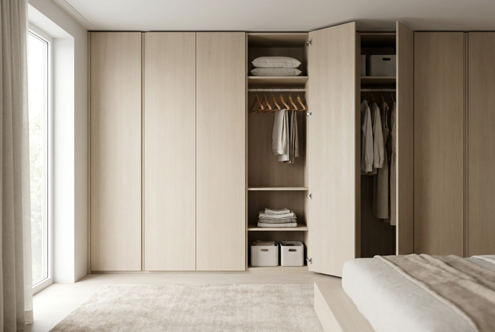 Cómo diseñar un armario grande para que no domine visualmente la habitación