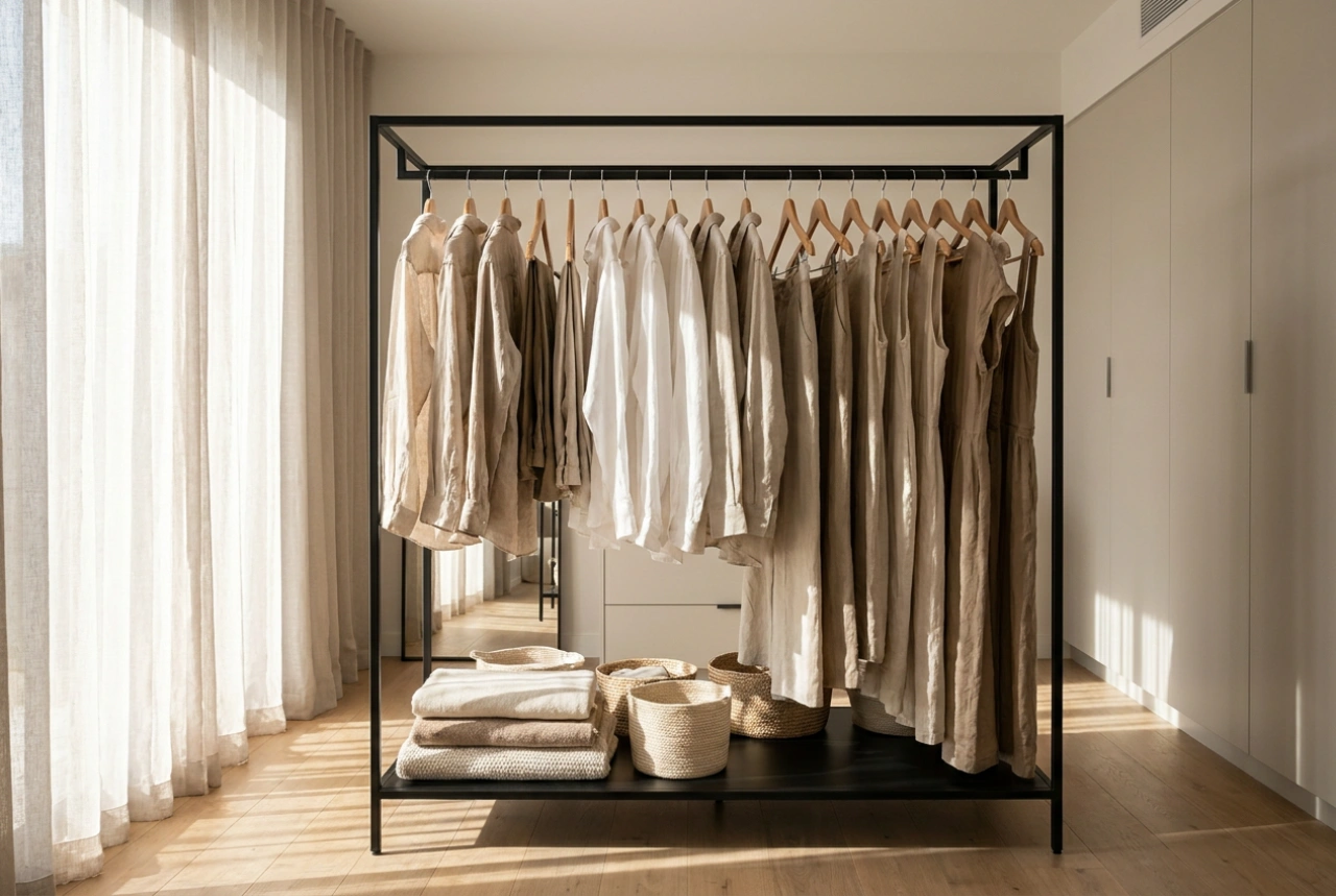 Percheros para el vestidor como sistema flexible de zonificación