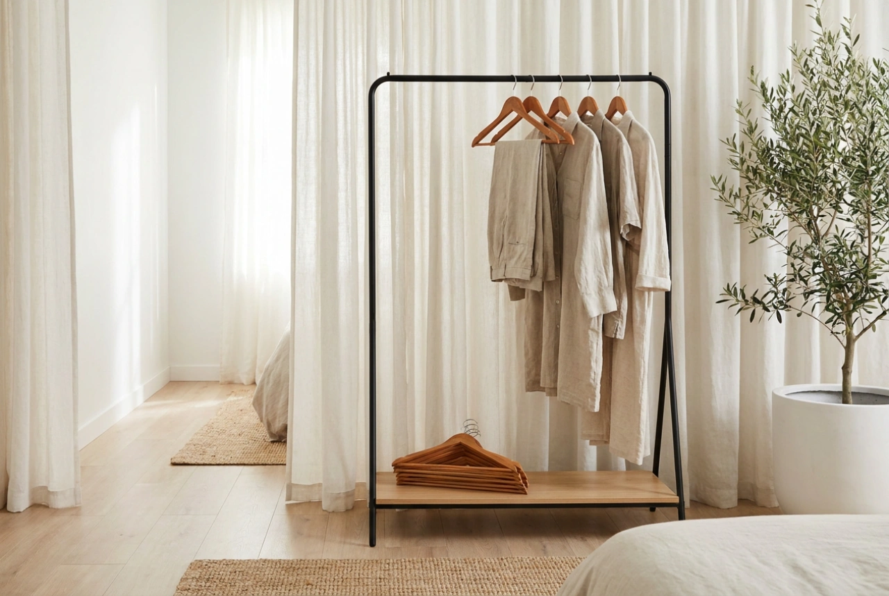 Cómo delimitar un mini vestidor en la habitación sin reformas