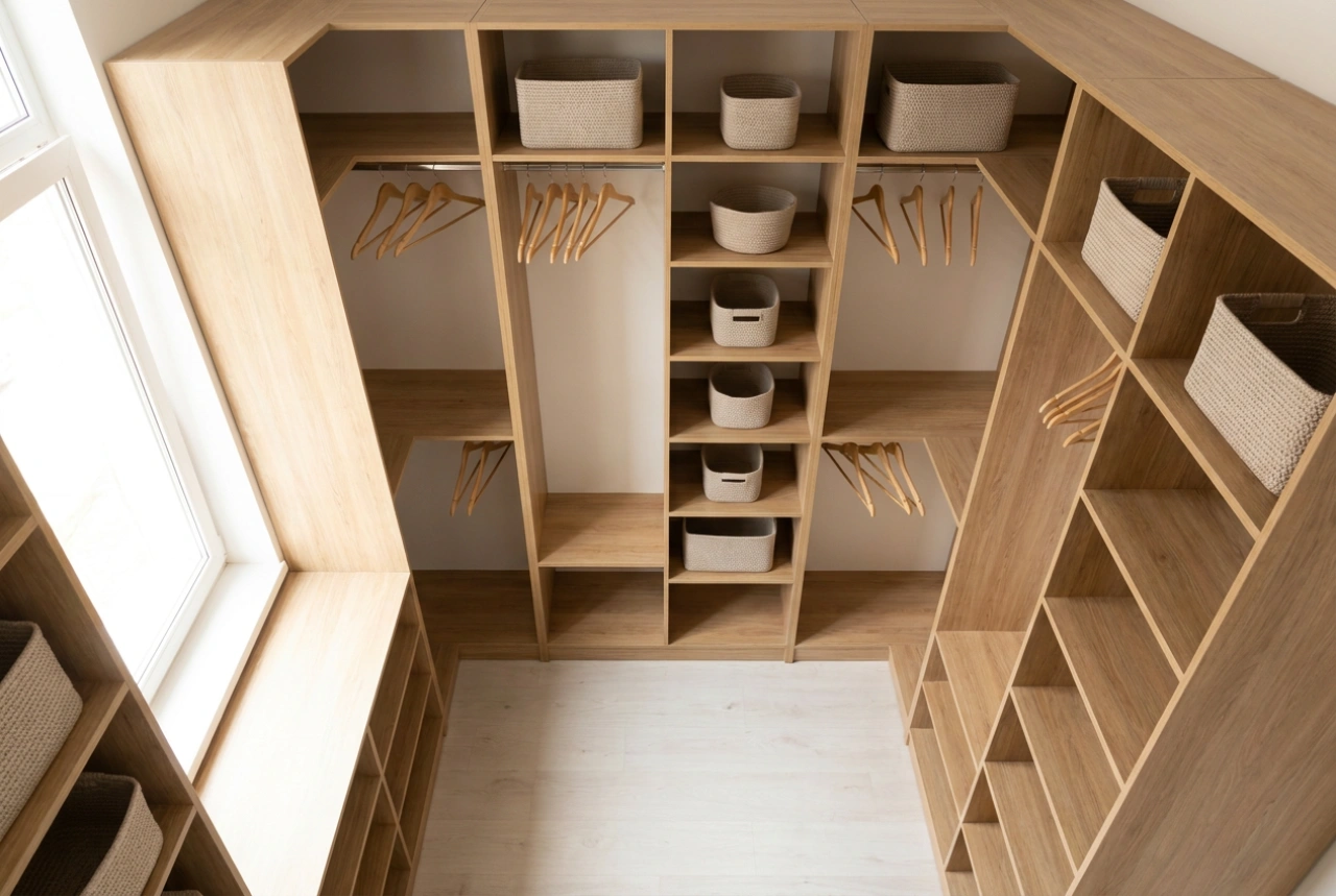 Cómo organizar armarios modulares en el vestidor para cambiar la distribución fácilmente