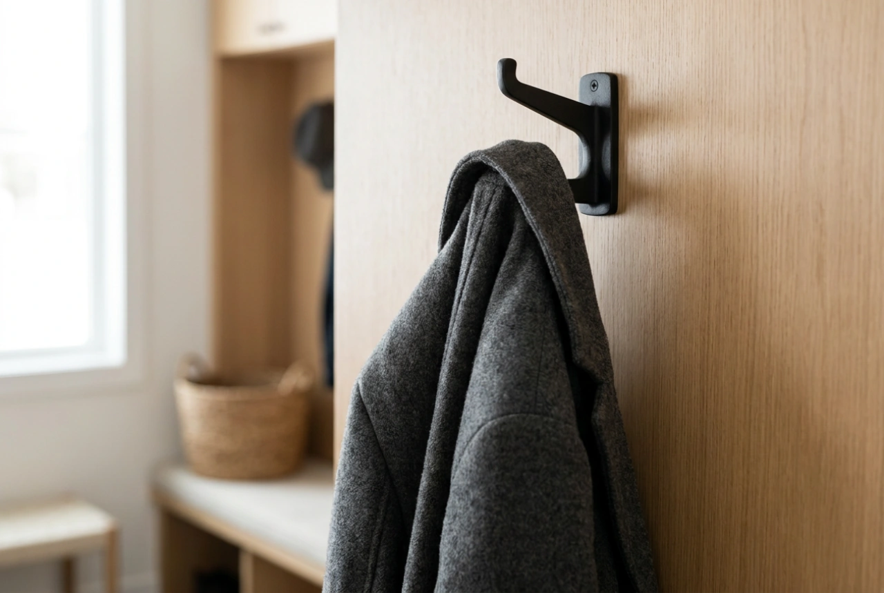 Cómo elegir colgadores metálicos de pared para abrigos pesados
