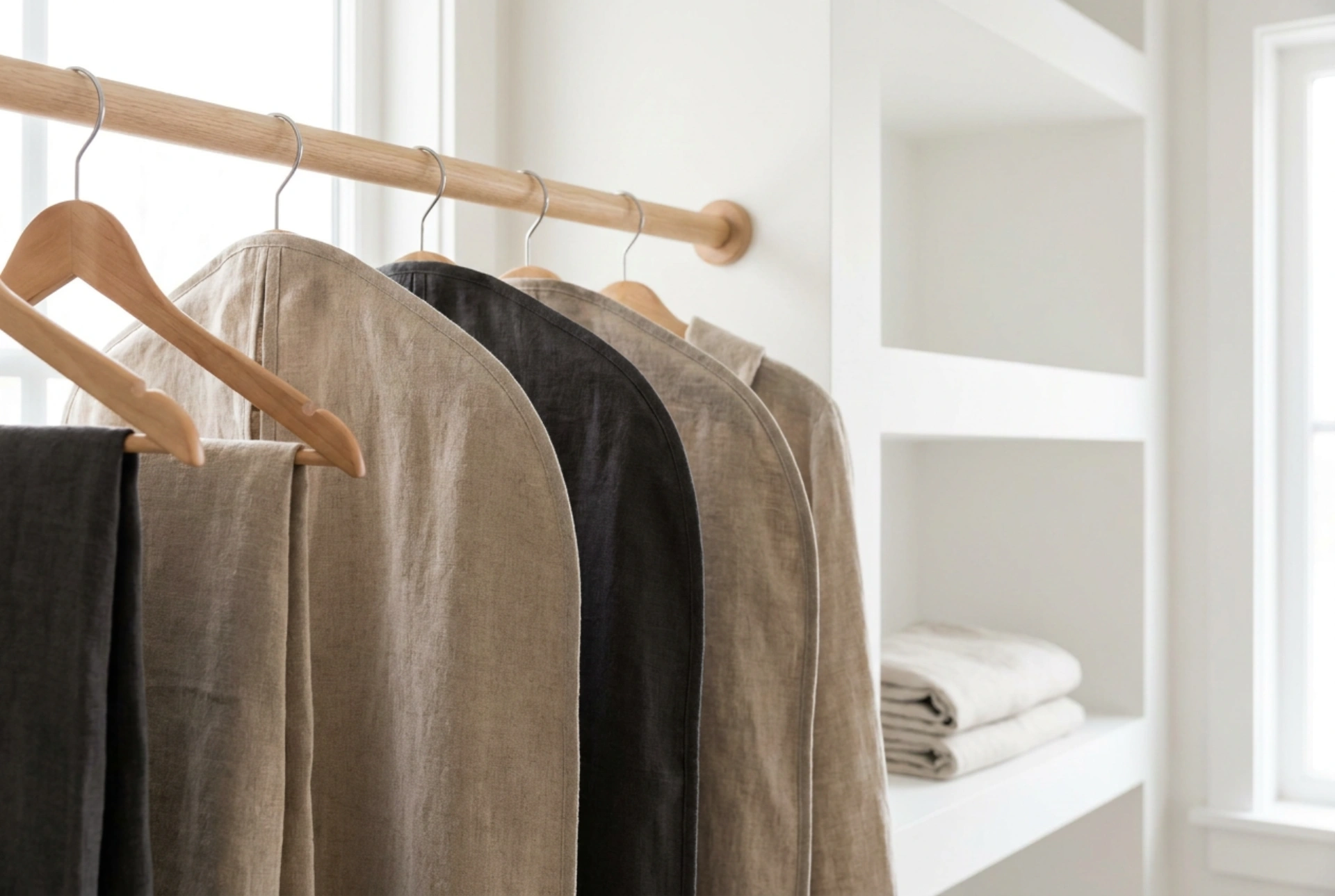 Fundas para ropa y perchas: cómo proteger tus prendas del polvo en el armario