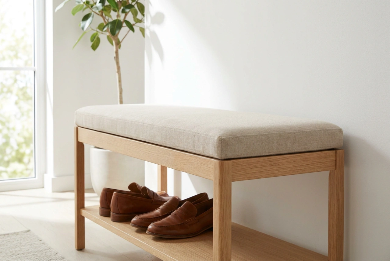 Zapatero con asiento: ergonomía y orden para un calzado cómodo