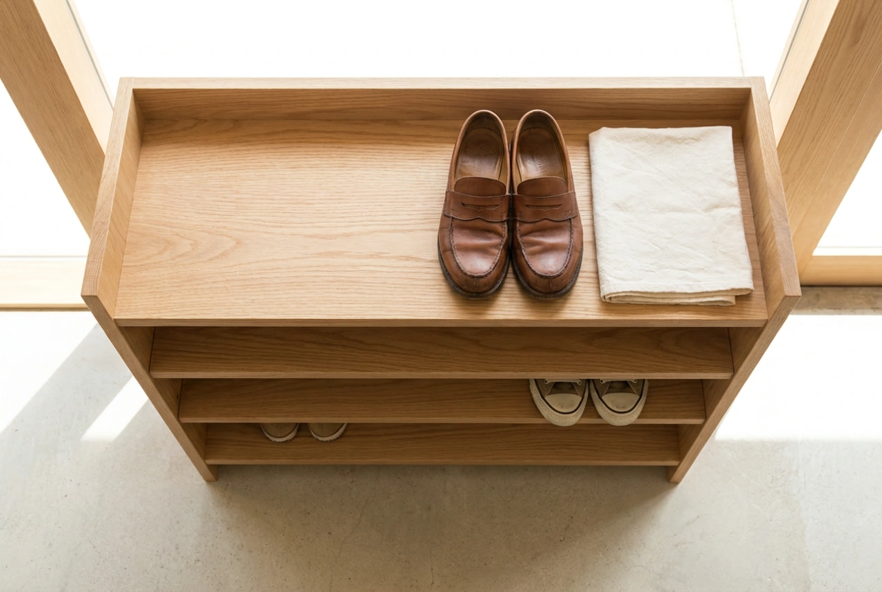 Cómo limpiar y colocar un zapatero de madera en el recibidor
