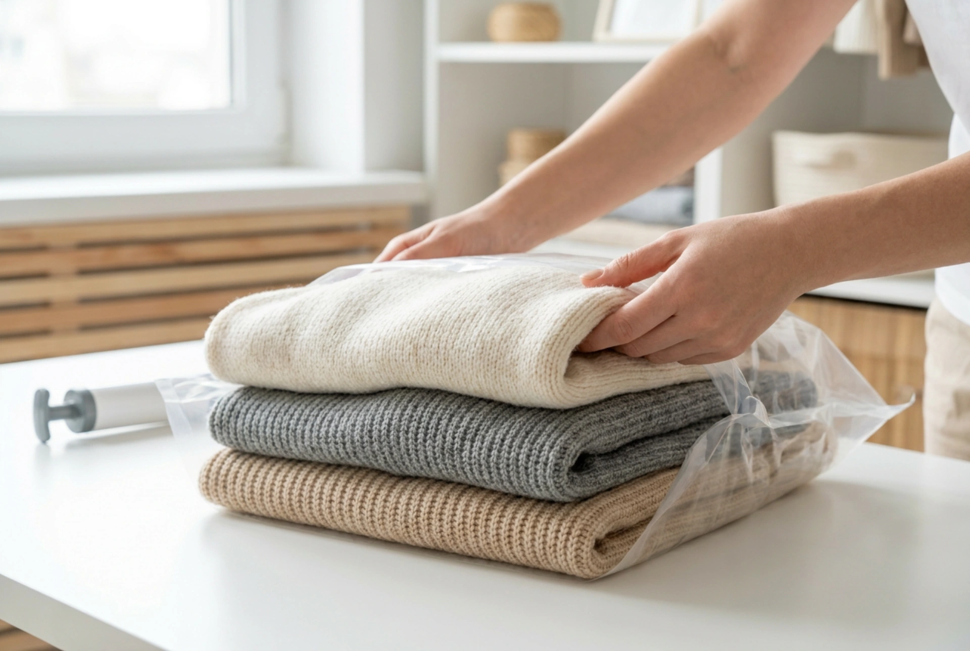 Cómo usar bolsas de vacío para ropa sin dañar los tejidos