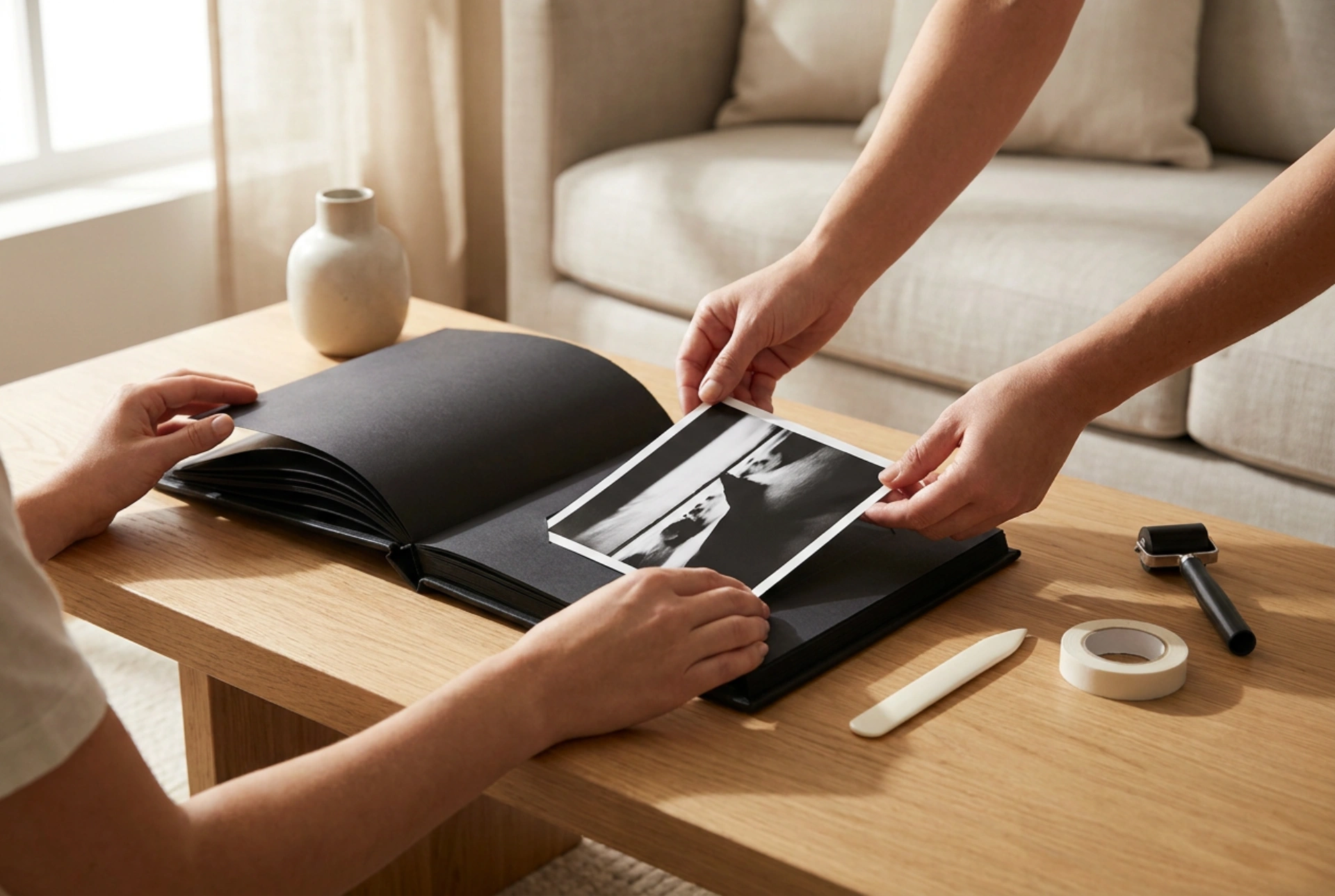 Cómo organizar fotos en un álbum negro con criterio estético y técnico