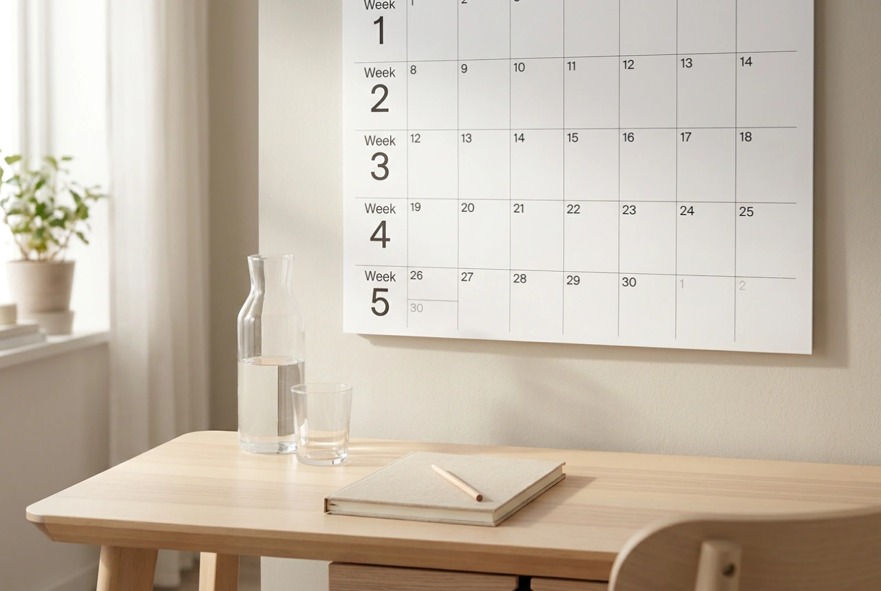Por qué un calendario con números de semana facilita la planificación de las tareas del hogar