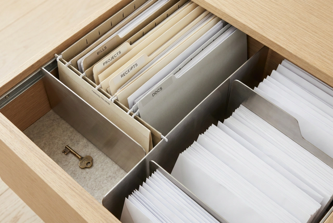 Cómo organizar documentos en archivadores con llave